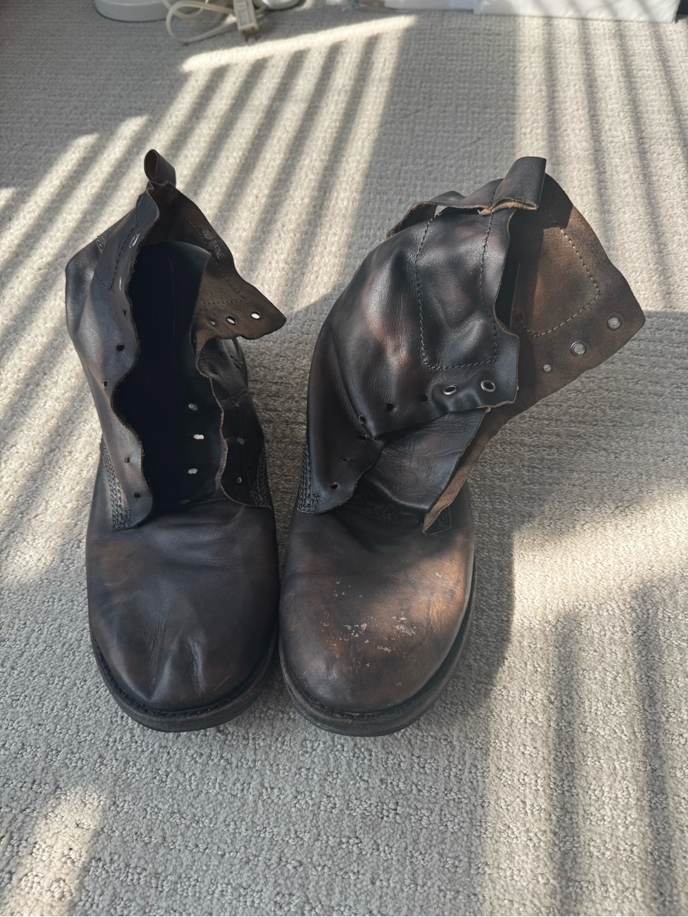 Bed Stu Men's Black Leather Pull-On Boots
